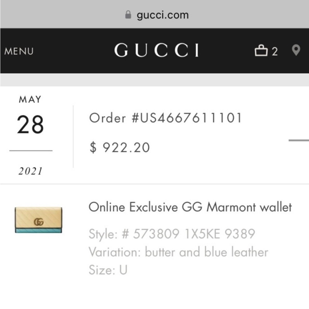 Authentic Gucci Marmont Long Wallet - Picture 6 of 6
